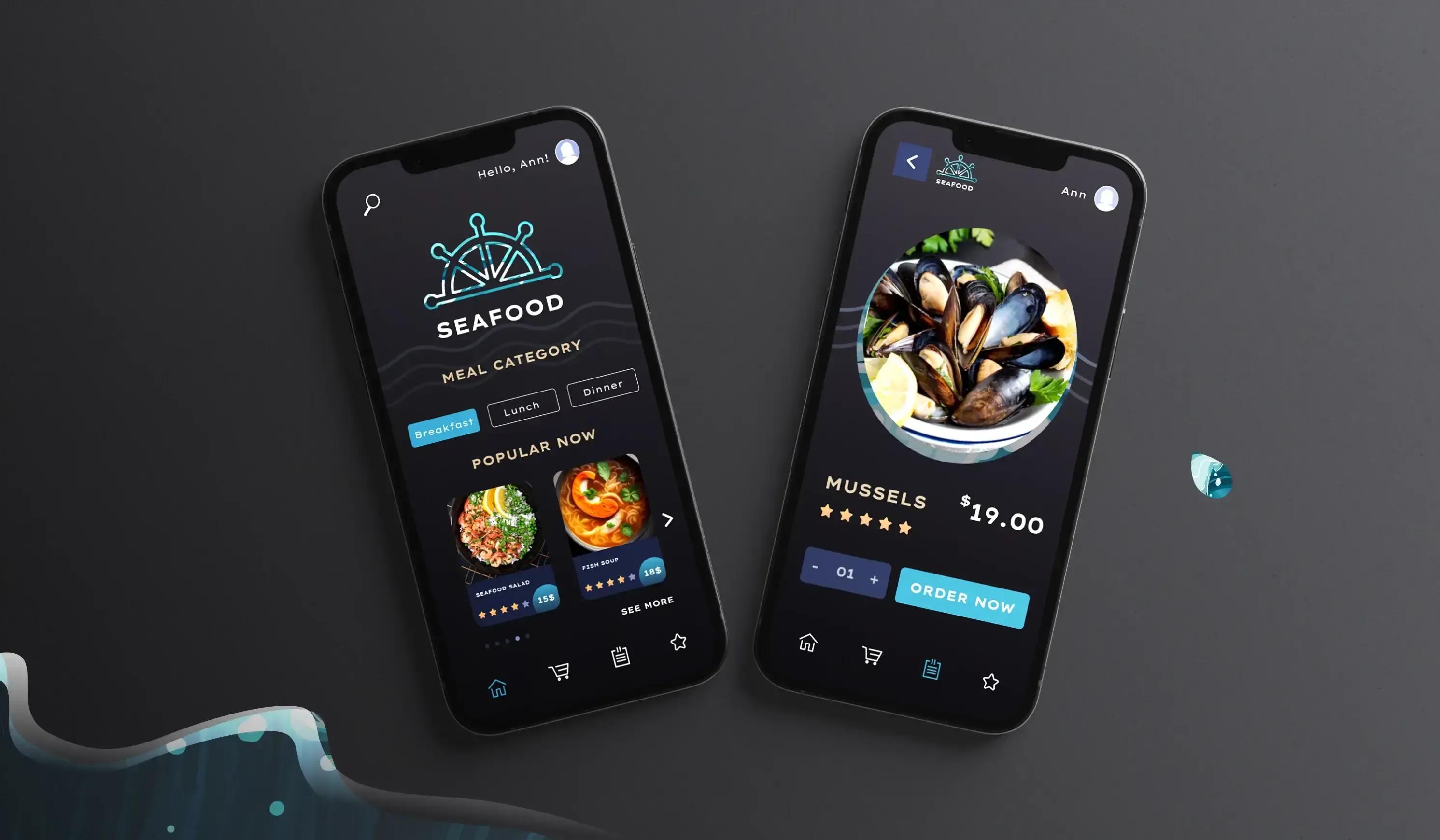 Mobile app interface Mobile app interface